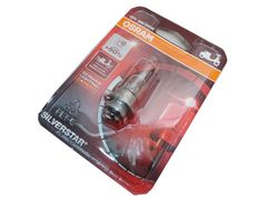 OSRAM オスラム SILVERSTAR バイク用ヘットライトバルブ12V35/35W 口金T-19 PH7 輝度50％UP 光到達20％UP クリプトン球