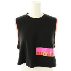 アディダス バイ ステラマッカートニー adidas by Stella McCartney ロゴ タンクトップ クロップド M ブラック /HK ■OS