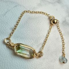 バイカラートルマリン チェーンリング