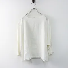 ルグラジック LE GLAZIK リネンワイドボートネックブラウス 36/ホワイト ドルマン カットソー Tシャツ【2400014429800】のサムネイル