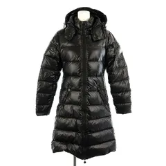 モンクレール MONCLER TISSU-MA TERIAL MOKA ダウンコート アウター ブルソン フード付き 1 M 黒 ブラック /YQ ■OS
