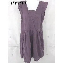 ◇ ◎ NIMES ニーム ペチコート付き リネン100% ノースリーブ 膝丈 ワンピース パープル レディース 【中古】 【1104160003938】のサムネイル