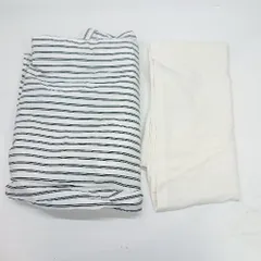 ◇ Θ◎ un dix cors アンディコール ストライプ柄 長袖 ロング シャツワンピース サイズF ホワイト ブラック レディース E  【1502180040504】