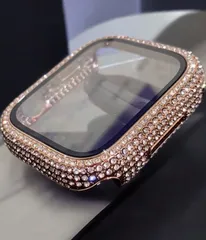 Apple Watchカバー 画面保護 ケース メッキ キラキラ メンズ レディース 38 40 41 42 44 45 49mm ローズ

