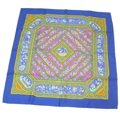 ■ エルメス HERMES カレ90 大判 スカーフ シルク QALAMDAN HERMES Vintage Silk Scarf Carre 90 QALAMDAN エルメス シルク