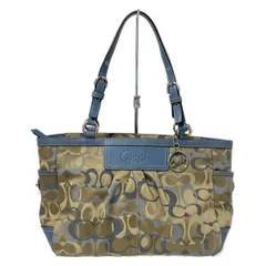 1円 ■極美品■ COACH コーチ 8934 オプティックシグネチャー キャンバス×レザー ショルダー ハンドバッグ ブラック系 B3227gS COACH(コーチ) オプティックシグネチャー トートバッグ