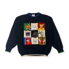 Jean Charles de Castelbajac Sport カステルバジャック キャラデザイン ウール ニット セーター 3/マルチ メンズ ゴルフ