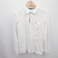 ◇ ⊂ BURBERRY バーバリー シンプル系 長袖 長袖ポロシャツ サイズM ホワイト系 レディース E  【1507250002918】
