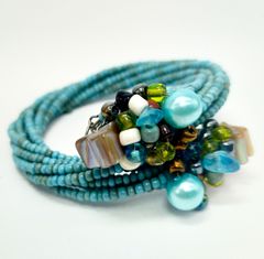 天然石 ネオゴシック ビーズ ブレスレット ビンテージアンティーク AUULA jewelry 241252