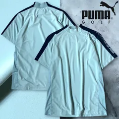 新品 定価1.2万 プーマ ゴルフ ICELIVE 吸汗速乾 体温調整機能素材 熱中症防止 ストレッチ 半袖 モックネック シャツ PUMA GOLF ゴルフウェア 627606 メンズ スポーツ ライトブルー系 春夏秋 RS318