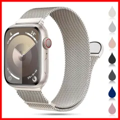 ステンレス留め金製 バンド 男女兼用 バンド Watch 長さ調節 Apple 強力な磁 コンパチブル 通気 コンパチブル メッシュ 49mm ベルト 46mm コンパチブル 45mm Apple 44mm Watch 42mm Series 41mm 10/