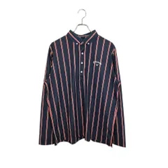 Callaway キャロウェイ ゴルフ 2024年 長袖 ストライプ ポロシャツ 241-0233502 3L ブラック/レッド