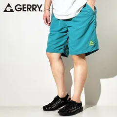 GERRY 水陸両用 ナイロン ハーフパンツ メンズ 速乾 ショートパンツ 短パン 川 海 水着 男女兼用 ユニセックス バギーショーツ サマーショーツ さらさら 青 ブルー 軽量 軽い ナイロン 100％ S M L LL ターコイズブルー 079190