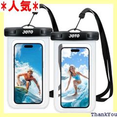 JOTO 防水スマホケース 2個 IPX8認定 お風呂 海 プール 温泉 首掛け式 ドライバッグ 登山 お釣り時の防塵・防水対策 適用端末：iPhone 16 15 14 13 12 Mini Pro MaxHuawei Xperia a oid－クリア 22
