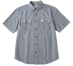 送料無料！カーハート carhartt ルーズフィット ミッドウェイト シャンブレーシャツ BLUE　M