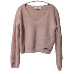 Z1471Rady レディー シャギーニット Vネック セーター ピンク レディース Mサイズ