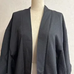 き97 ○ブラック 羽織　リメイク素材　アンティーク着物