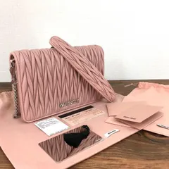 年最新ミュウミュウ ショルダーバッグ ピンクの人気アイテム