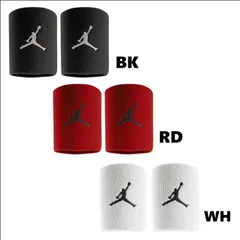 ジョーダン　Jordan　ジャンプマン リストバンド　Dri-FIT Wristbands　ブラック　レッド　ホワイト　2個セット　JD1007のサムネイル