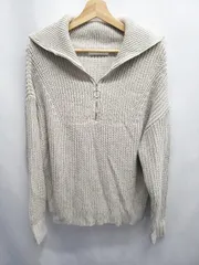 ◇ ⊇ YE LiBARE イ・リベア ハーフジップ 長袖 プルオーバー ニット サイズF グレー系 レディース E  【1507230003003】