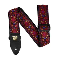 ERNIE BALL 5369 ギターストラップ JACQUARD STRAP CRIMSON ROYAL BLOOM ジャカード・ストラップ クリムゾン・ロイヤル・ブルーム (0749699121596)