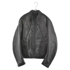 Martin Margiela 14 (マルタンマルジェラ) 11SS 八の字 ホースレザージャケット 馬革 5ZIPシングルライダースジャケット グレー 30AM18009883のサムネイル