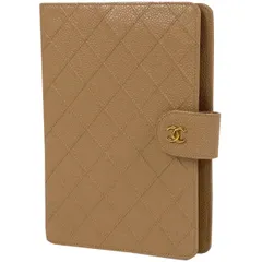 ［極美品］シャネル　アジェンダ　キャビアスキン　ココマーク　手帳カバー　ブラウン CHANEL - CHANEL シャネル ココマーク アジェンダMM 手帳カバー