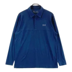 サイズ：LG UNDER ARMOUR アンダーアーマー  長袖ポロシャツ  ネイビー系 [240101343566]# ゴルフウェア メンズ ストスト