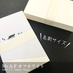 「Mr.A-Fオフホワイト」300枚入_91×55mm　名刺サイズのカード_Y4