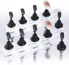 COLORBIRD ネイルチップスタンド マグネット 磁石 ネイルスタンド クリア( ブラック10)