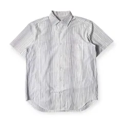 90s McGREGOR マクレガー ストライプ 半袖シャツ M/ホワイト×ブラック メンズ ビンテージ