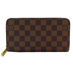 ルイ・ヴィトン LOUIS VUITTON 財布 ダミエ エベヌ レディース メンズ ブランド 長財布  ダミエキャンバス ジッピーウォレット N41661 ラウンドファスナー おしゃれ ポケット多め 【中古】