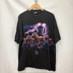 SIGNAL SPORT 90年代 HABITAT 稲妻lightning thunder 馬horse プリントTシャツ MADE IN USA FADE サイズXL 07051515 861のサムネイル