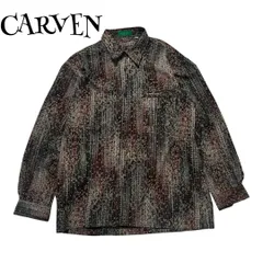 カルヴェン　古着　ヴィンテージシャツ　柄シャツ　Yシャツ　フロントボタン　長袖 楽天市場】【春物SALE】 極 日本製 ヴィンテージ フラワー