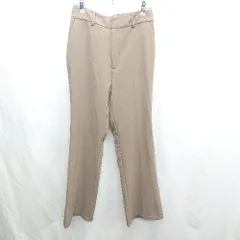 ◇ ⊇ GLOBAL WORK グローバルワーク 後ろウエストゴム スラックスパンツ サイズM ブラウン レディース E  【1502030032260】