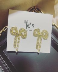 【K‘s store 2021】ピアス　925  ジルコン　リポン　No.005