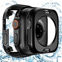 アップルウォッチウルトラ2/ウルトラ Ultra2/Ultra Watch Watch Watch Apple 対応(49mm防水のブラック) Apple Apple 360ど度一体型 ケース ケース アップルウォッチ アップルウォッチ 二重構造 全面保護 カ