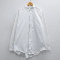 XL/古着 ラルフローレン 長袖 ブランド シャツ メンズ 90s 大きいサイズ ロング丈 コットン ボタンダウン 白 ホワイト spe 25mar26 中古 ト
