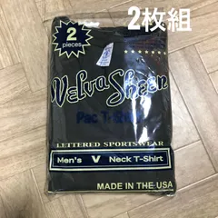 半額以下！160922　VELVA SHEEN　ベルバシーン　BLK/OAT　ブラック　オートミール　２枚入り　S,M,L,XL 選べるサイズ　無地T　Vネック　インナー　トップス　上質な肌着
