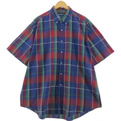 古着 ラルフローレン Ralph Lauren BLAKE 半袖 ボタンダウン チェックシャツ メンズXXL相当/eaa535673