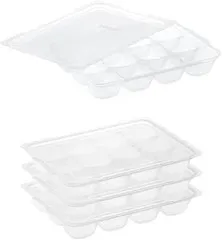 【最短即日出荷】ル(Richell) わけわけフリージング ブロックトレーR 15 4セット クリア 4セット入り 120506 離乳食 冷凍庫 保存 容器 ケース 小分け パック レンジ対応 小 ミニサイズ 薄型 　●商品_09000