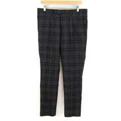 アバハウス パンツ ボトムス チェック柄 ウール100% メンズ 48サイズ グレー×ワイン ABAHOUSE 【中古】のサムネイル