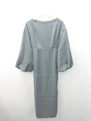 ◇ ⊇ Louere ルエレ 長袖 ロング ワンピース サイズL グレー レディース E  【1502180060670】
