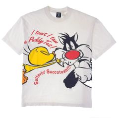 0081 90年代 　XL 　ワーナーブラザーズ　TWEETY　トゥイーティー ワーナーブラザーズタグ