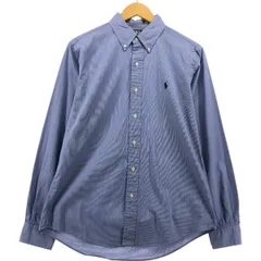 古着 ラルフローレン Ralph Lauren POLO by Ralph Lauren CUSTOM FIT DRESS SHIRT 長袖 ボタンダウンストライプシャツ/eaa551948