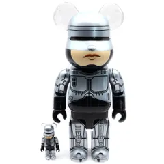 MEDICOM TOY (メディコムトイ) BE@RBRICK ROBOCOP 100% & 400% Set ベアブリック ロボコップ フィギュア 人形 グレー/ブラック