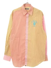 A BATHING APE ア ベイシング エイプ 23SS COLLEGE MULTI STRIPED OVERSIZED SHIRT オーバーサイズストライプシャツ ミックス Sのサムネイル