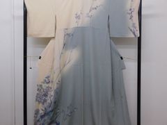 撫松庵 浴衣 コーラルハイビスカス 絵羽 広衿 セオα ミズイロ | Mercari