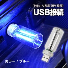 USB レトロ LED電球 調光式 タッチ操作 旧車対応 USDM JDM インテリア ムードランプ ボトルライト 車用 USB充電 ブルー