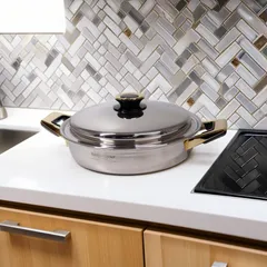 Rainbow Cooker 26cm深鍋 ステンレス両手鍋 自宅保管品 Rainbow Cooker 両手鍋 直径26cm 浅鍋 アメリカ製